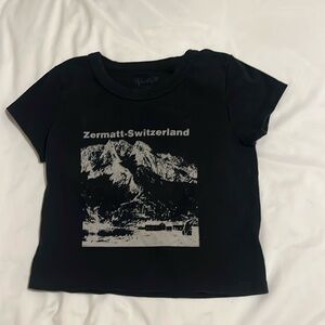 John Galt Ashlyn Cropped Switzerland Tee
